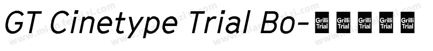 GT Cinetype Trial Bo字体转换
